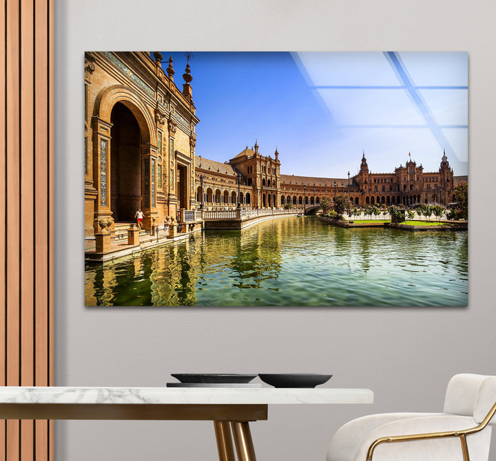 Sevilla Glaswandkunst – Plaza de España Architektonische Schönheit
