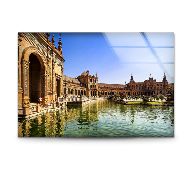 Sevilla Glaswandkunst – Plaza de España Architektonische Schönheit