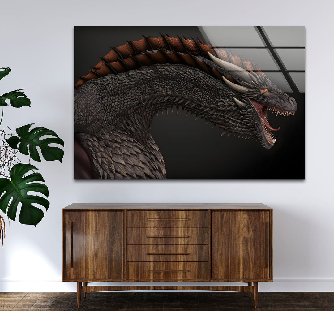 Fierce Dragon: A fierce dragon in high detail, adding mythical power to your home.
