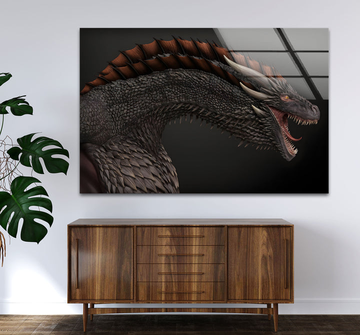Fierce Dragon: A fierce dragon in high detail, adding mythical power to your home.
