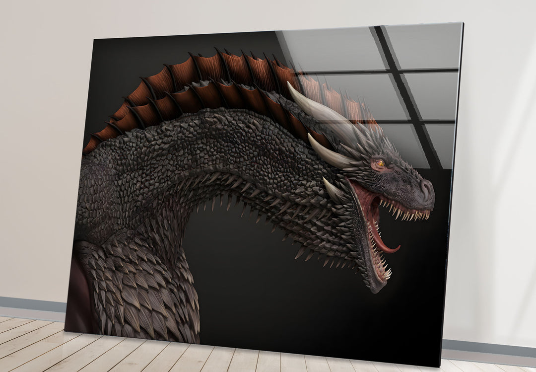 Fierce Dragon: A menacing dragon artwork, perfect for fantasy lovers seeking bold decor.
