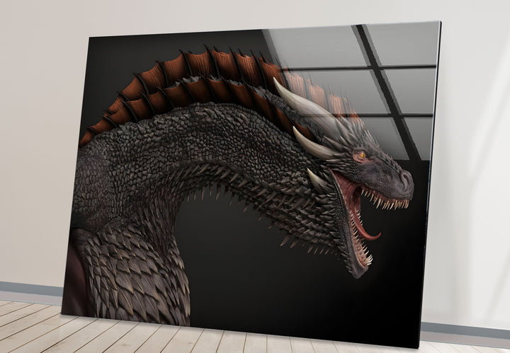 Fierce Dragon: A menacing dragon artwork, perfect for fantasy lovers seeking bold decor.
