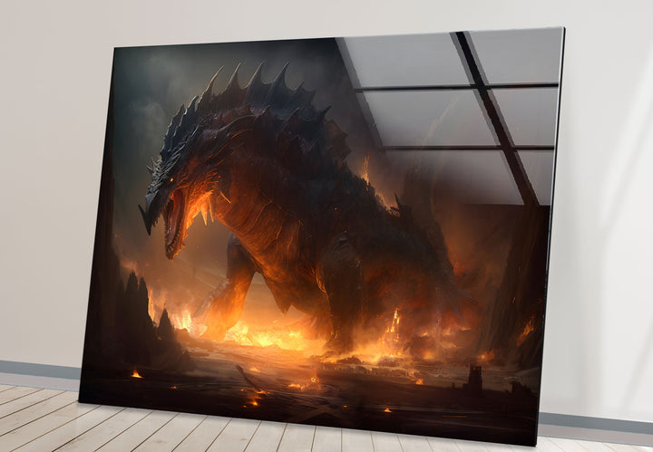 Fierce Dragon: A bold dragon in flames, perfect for fantasy lovers.
