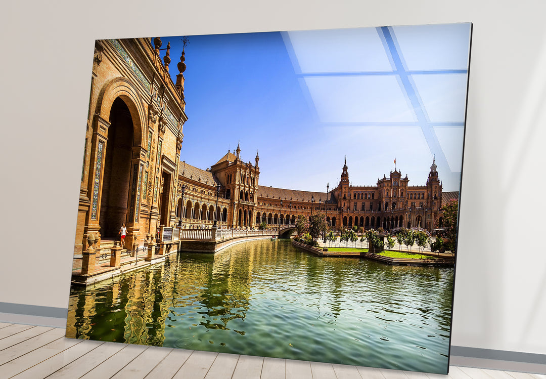 Sevilla Glaswandkunst – Plaza de España Architektonische Schönheit