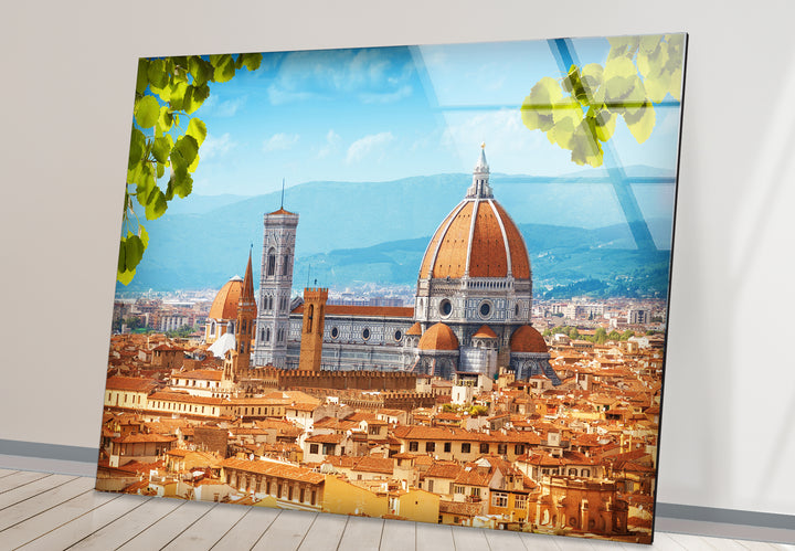 Florence Skyline Glass Wall Art – Duomo Cathedral & City View