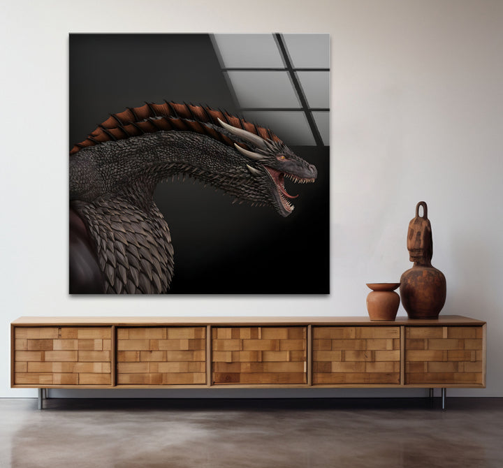 Fierce Dragon: A dragon roaring with intensity, perfect for creating a bold fantasy atmosphere.
