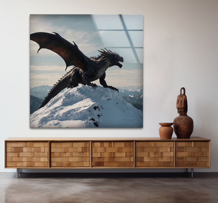 Majestic Dragon: Add fantasy to your walls with this powerful dragon on a mountain.
