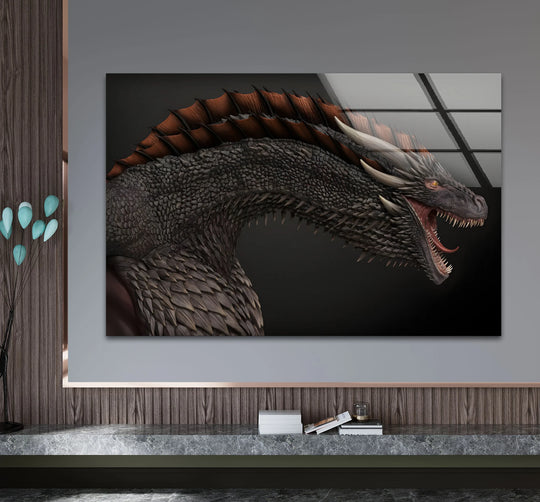 Fierce Dragon: A dramatic dragon in vivid colors, bringing strength and intensity to your space.
