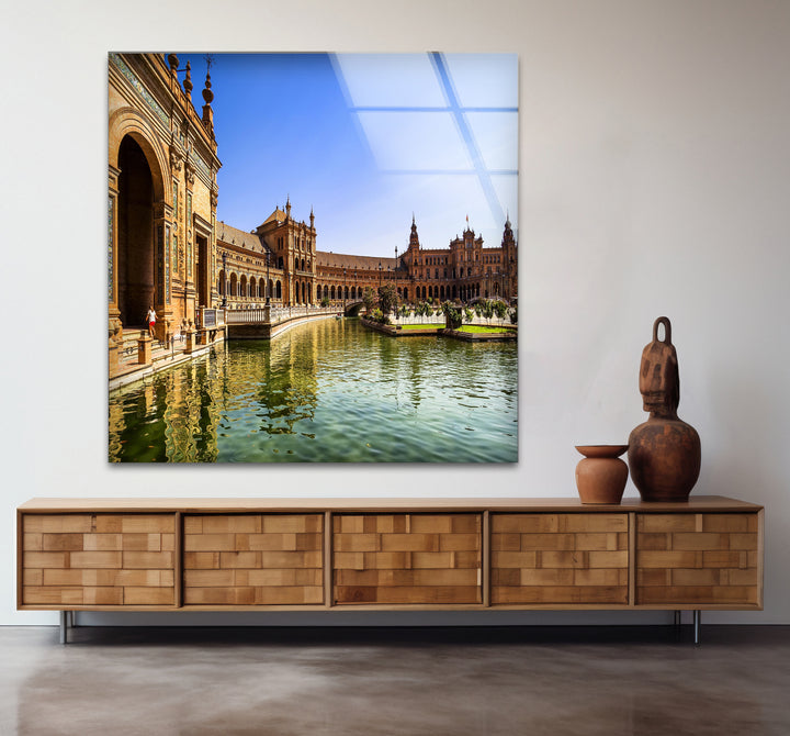 Sevilla Glaswandkunst – Plaza de España Architektonische Schönheit