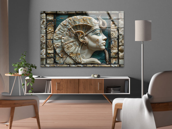 Pharaoh of Egypt Glass Wall Art