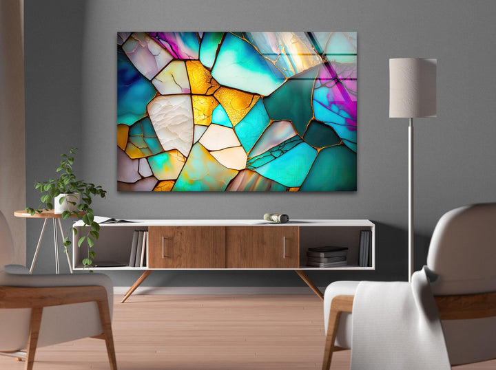 Cracked Stained Glass Wall Art large glass photo prints, glass wall photos