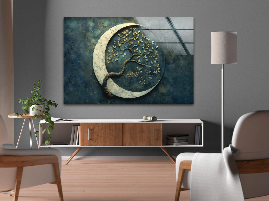This abstract nature decor brings an air of sophistication and calm to any modern interior.