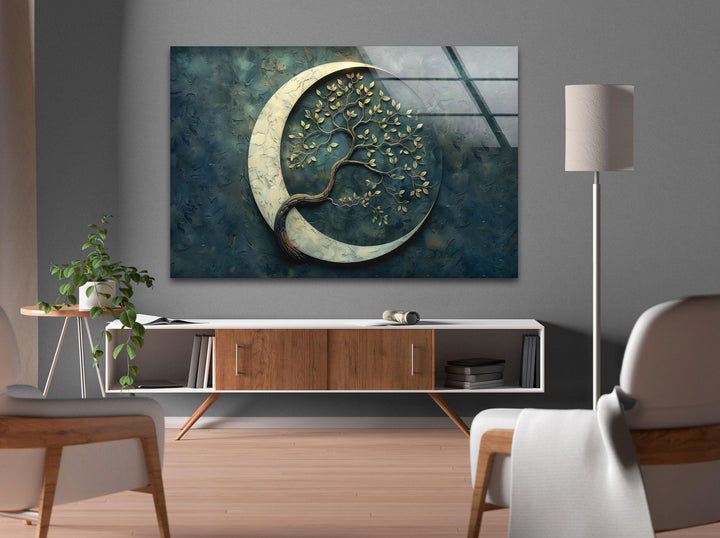 This abstract nature decor brings an air of sophistication and calm to any modern interior.