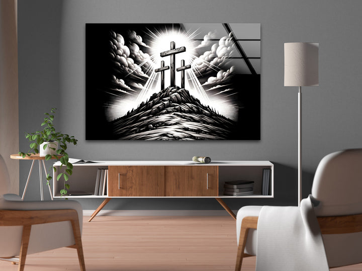 Triumphant Crosses – Black & White Religious Wall Art