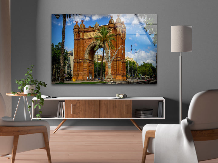 Barcelona Arch Glaswandkunst – Arc de Triomf Historisches Wahrzeichen