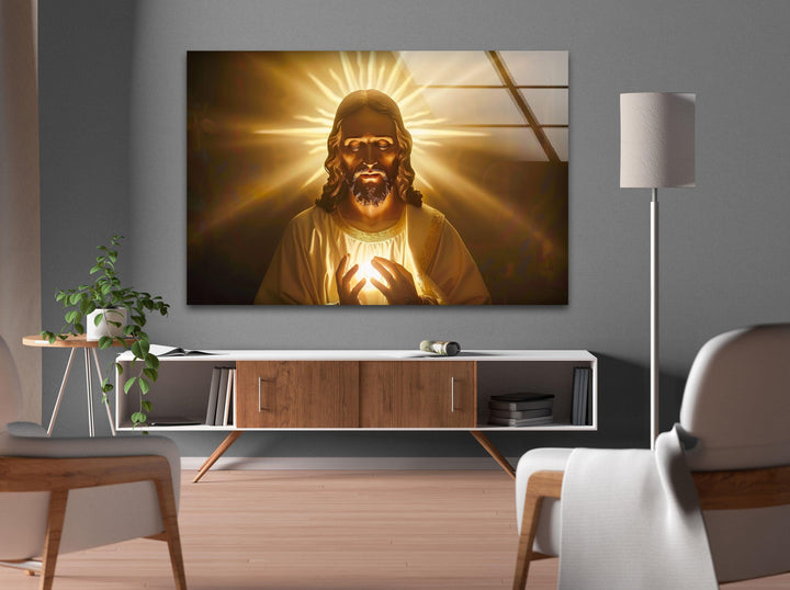 Shiny Jesus Custom Glass Photos
