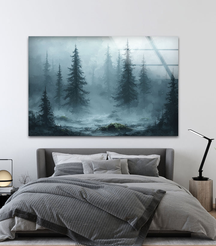 Into the Fog – Enchanted Forest Glass Wall Art