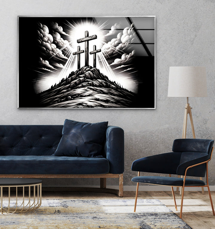 Triumphant Crosses – Black & White Religious Wall Art