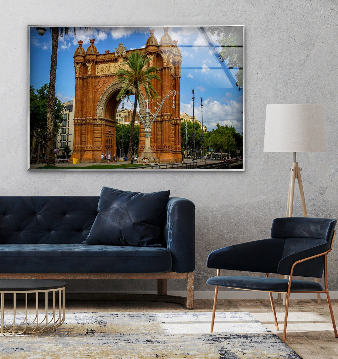 Barcelona Arch Glaswandkunst – Arc de Triomf Historisches Wahrzeichen