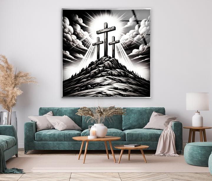 Triumphant Crosses – Black & White Religious Wall Art