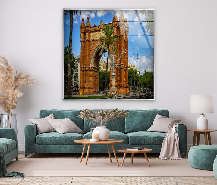 Barcelona Arch Glaswandkunst – Arc de Triomf Historisches Wahrzeichen