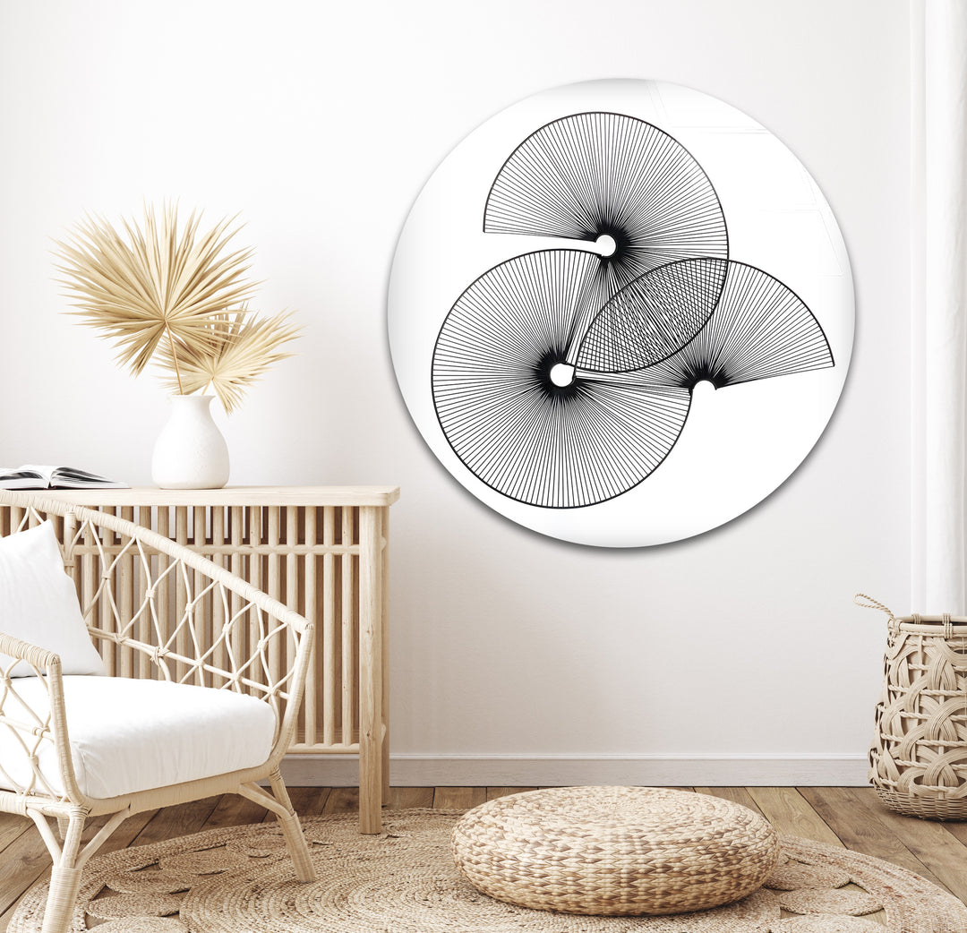 Abstract Geometric Art - Stylish Black and White Details
