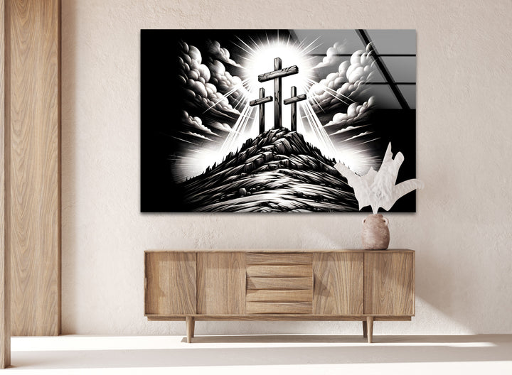 Triumphant Crosses – Black & White Religious Wall Art