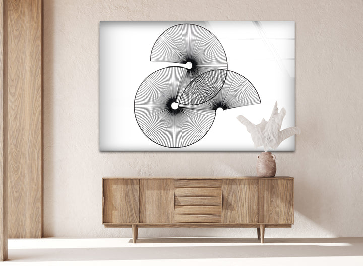 Black and White Geometric Pattern Canvas Wall Art - Minimalist Home Decor
