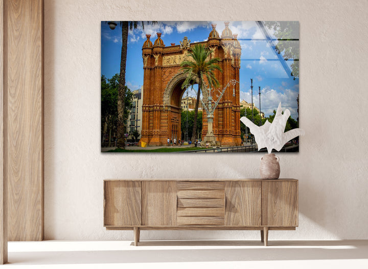 Barcelona Arch Glaswandkunst – Arc de Triomf Historisches Wahrzeichen