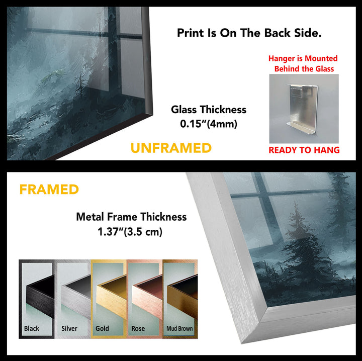 Into the Fog – Enchanted Forest Glass Wall Art