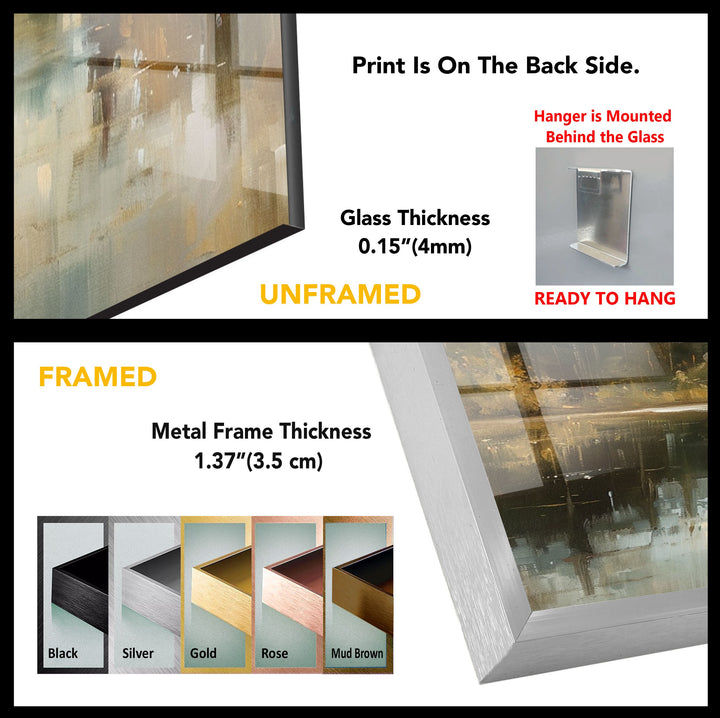 Tranquil Mountain Reflection – Misty Lake Scene Glass Wall Art