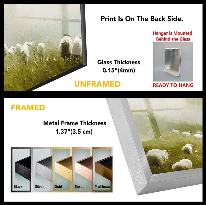 The Good Shepherd – Peaceful Christian Glass Wall Art