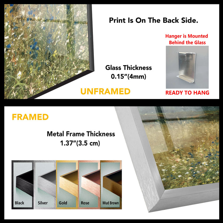 Wildflower Meadow – Tranquil Pastoral Glass Wall Art