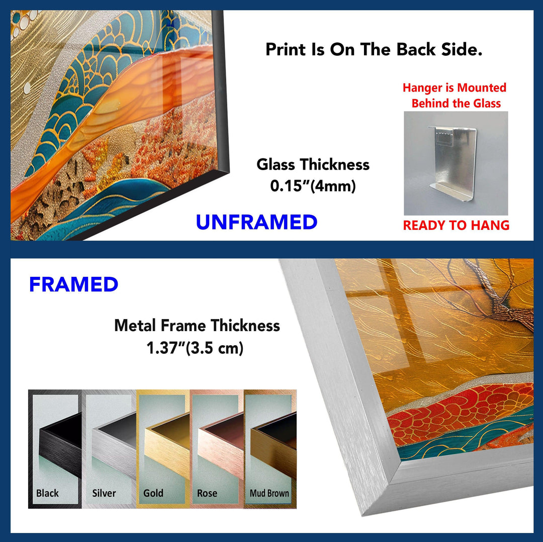 Creative Nature Painting Tempered Glass Wall Art - MyPhotoStation