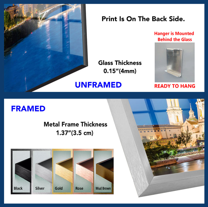 Glaswandkunst der Basilica del Pilar – Atemberaubender Nachtblick auf Saragossas Wahrzeichen