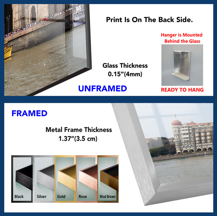 Mumbai Glaswandkunst – Gateway of India &amp; Taj Mahal Palace