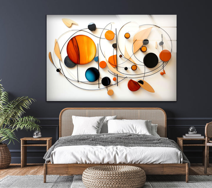 Stained Art Fractal Glass Wall Art print on glass, glass printed photos