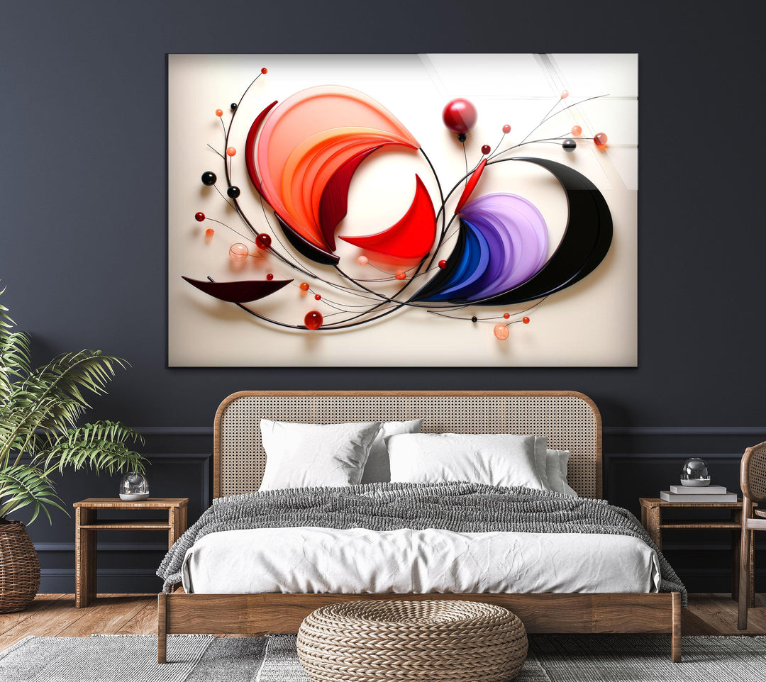 Modern Abstract Art Glass Wall Art glass pictures for Wall, glass prints wall art