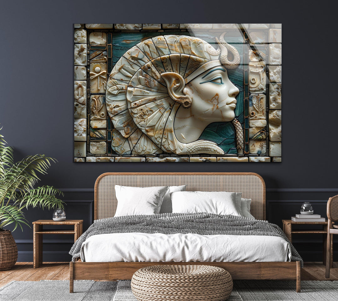Pharaoh of Egypt Glass Wall Art