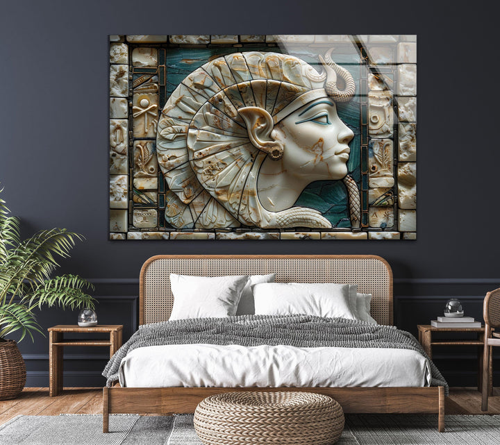 Pharaoh of Egypt Glass Wall Art