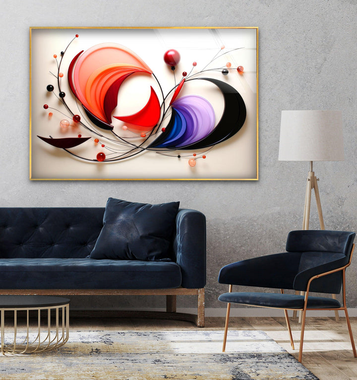 Modern Abstract Art Glass Wall Art glass image printing, glass prints from photos