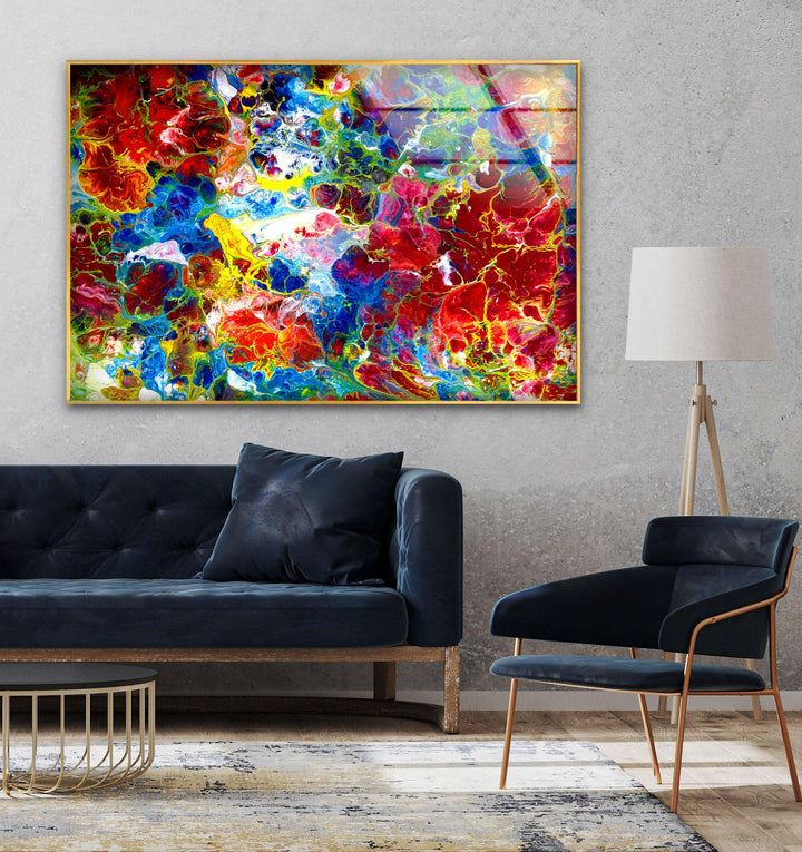 Red Alcohol ink Arts Glass Wall Art, custom glass pictures, glass art prints