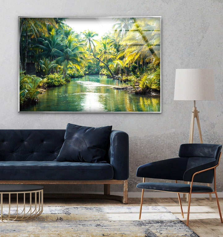 Jungle river escape with crystal-clear water and breathtaking tropical scenery.

