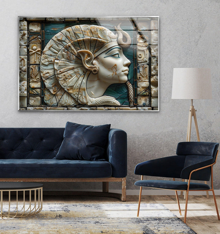 Pharaoh of Egypt Glass Wall Art
