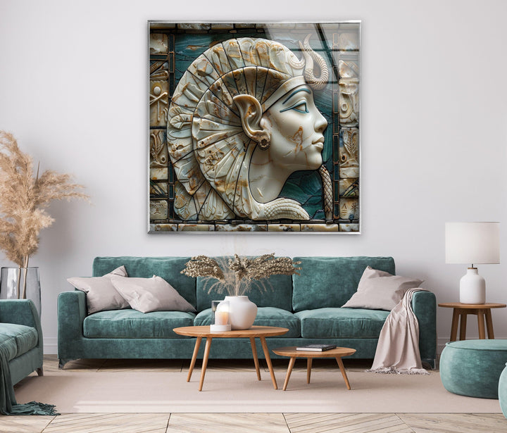 Pharaoh of Egypt Glass Wall Art