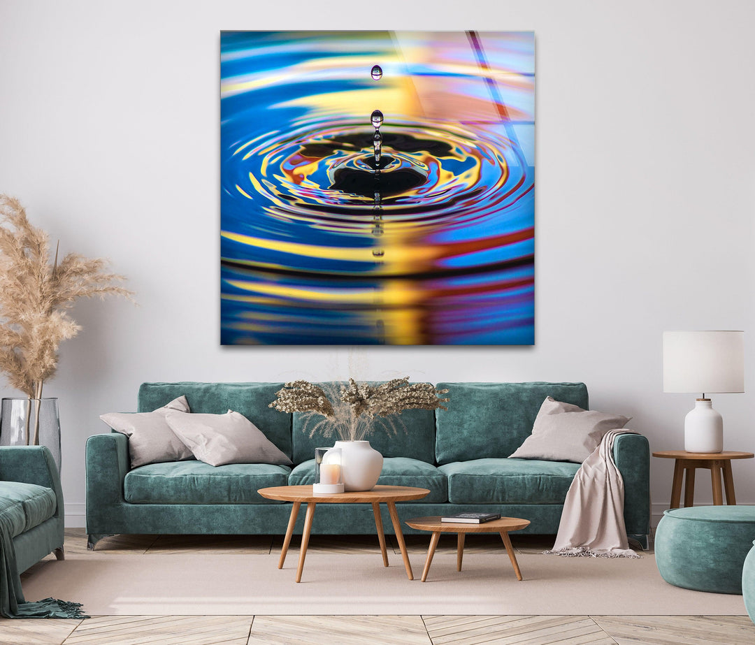Contemporary abstract water-inspired wall art with a mesmerizing ripple design.

