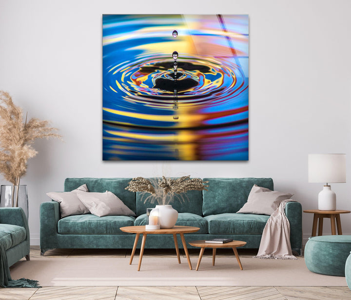 Contemporary abstract water-inspired wall art with a mesmerizing ripple design.
