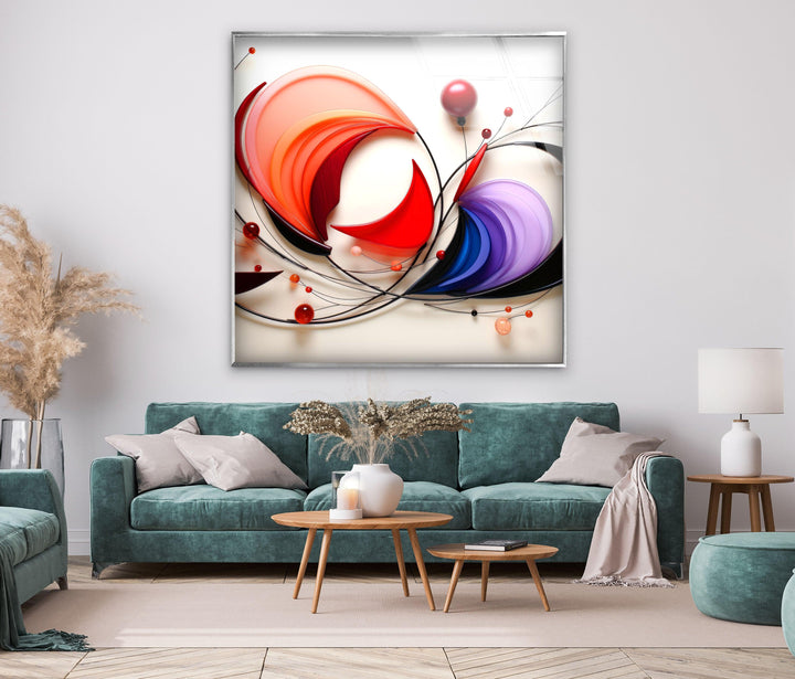 Modern Abstract Art Glass Wall Art glass art painting, glass art for the Wall