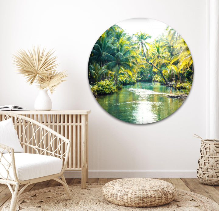 Breathtaking tropical oasis featuring calm waters and golden light.
