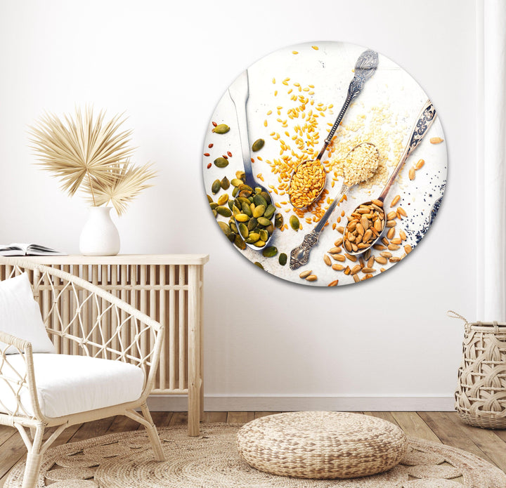 Spoons with Spices Glass Wall Art, stained glass wall art, stained glass wall decor